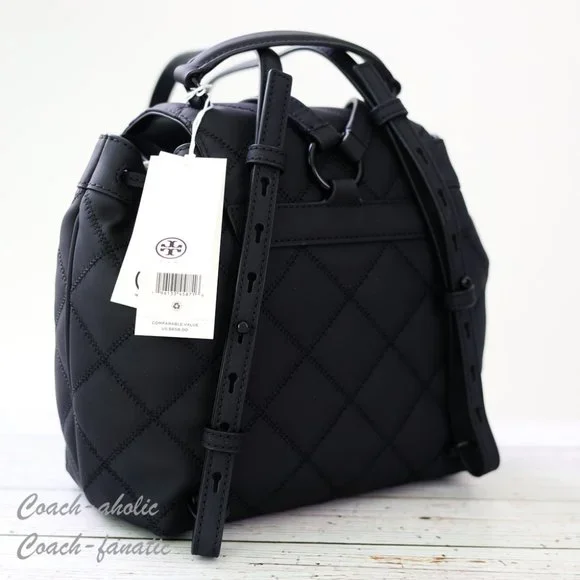 NWT Tory Burch Willa Backpack in Matte Black 145276 - Picture 9 of 11